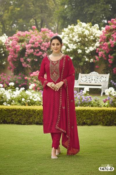 DN 1470 BY OM SAI DESIGNER GEORGETTE SALWAR SUIT WHOLESALER IN INDIA